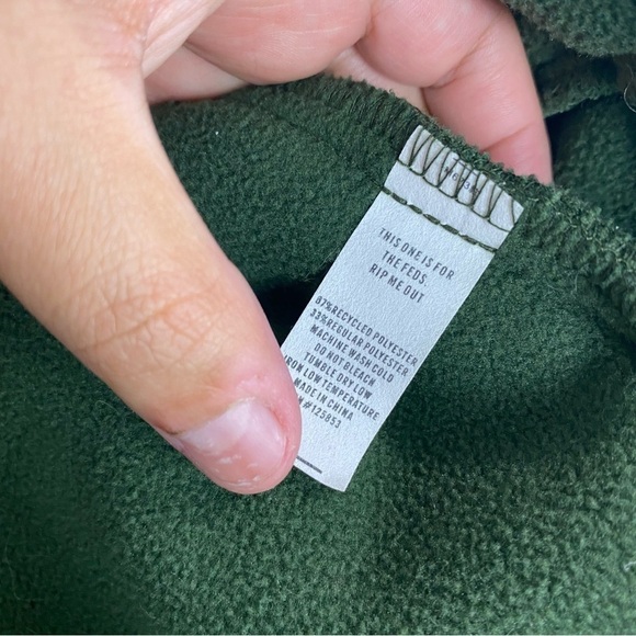 Taylor Stitch Trucker Sherpa Fleece Jacket Green Full Zip Sz‎ 38 - Picture 5 of 7